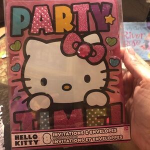 Hello Kitty Park Invitations 8 count New  in Box